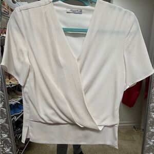 MM le fleur Cream Wrap Blouse